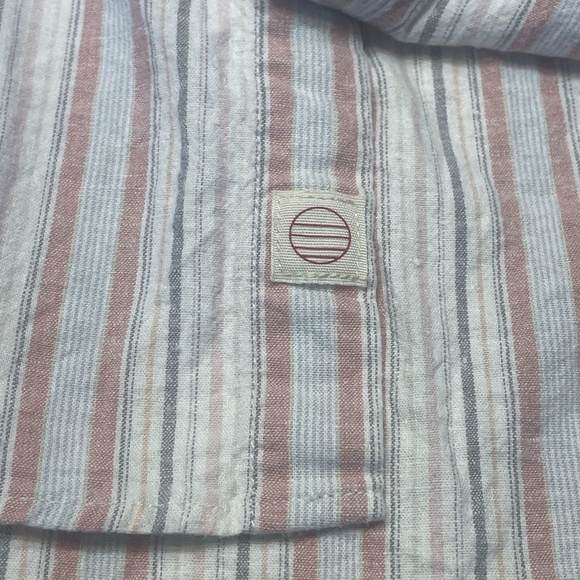 Marine Layer XL Striped Button Up Shirt One Pocket Short Sleeve - Picture 10 of 16
